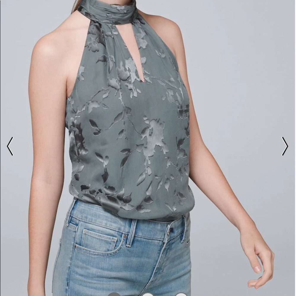 White House Black Market burnout Halter top